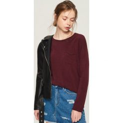 Sweter z kieszenią - Fioletowy. Swetry marki INESIS. Za 39.99 zł.