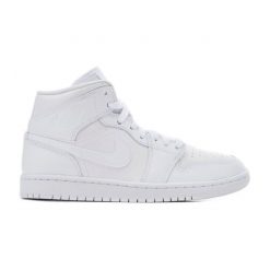 Buty Nike Air Force 1 Mid W DV0991-111 białe. Białe buty treningowe bez wzorów, ze skóry, bez zapięcia, Nike Air Force. Za 732.19 zł.