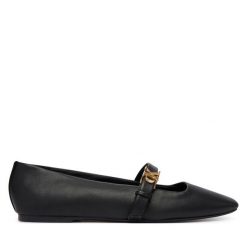 Baleriny Calvin Klein. Czarne baleriny Calvin Klein, bez wzorów, bez obcasa, bez zapięcia. Za 489.99 zł.