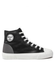 ONLY Shoes Trampki Liv 15329910 Czarny. Czarne trampki ONLY SHOES, bez wzorów, ze skóry, bez zapięcia. Za 119.99 zł.