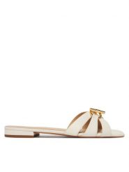 LAUREN RALPH LAUREN Klapki Blaike 802982875007 Biały. Białe klapki Lauren Ralph Lauren, bez wzorów, ze skóry, bez obcasa, bez zapięcia. Za 629.99 zł.