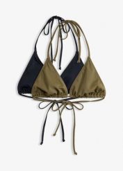 Biustonosz bikini z trójkątnymi miseczkami (2 szt.). Zielone bikini bonprix, bez wzorów. Za 72.99 zł.