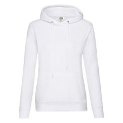 Bluza Damska Z Kapturem. Białe bluzy fruit of the loom, xl, bez wzorów, bez ramiączek, z kapturem. Za 103.99 zł.
