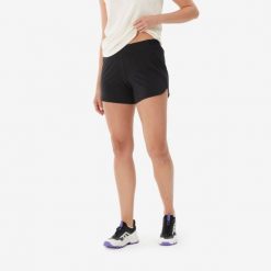 Spodenki pod sukienkę Quechua NH100. Czarne szorty QUECHUA, bez wzorów, z elastanu, sportowe. Za 44.99 zł.