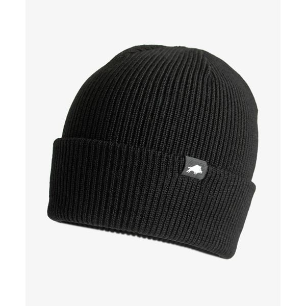 Czapka zimowa DZIK® czarna. Czarne czapki zimowe DZIK, bez wzorów, ze skóry. Za 139.99 zł.