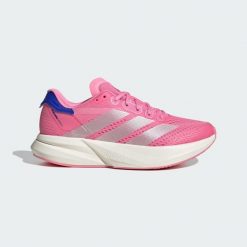 Buty Duramo Speed 2 Running. Białe buty do biegania adidas, bez wzorów, z materiału, bez zapięcia, do biegania. Za 419.00 zł.