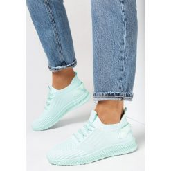 Miętowe Buty Sportowe Mallia. Zielone buty sportowe lifestyle Born2be, z aplikacjami, sportowe, przed kostkę, bez zapięcia. W wyprzedaży za 55.99 zł.