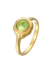 Elli PREMIUM Damski pierścionek klasyczny z peridoytem zielony w pozłacanym srebrze 925 Sterling Silver Pierścionki 1 ct. Szare pierścionki Elli PREMIUM, pozłacane. Za 333.99 zł.