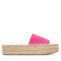 Espadryle Calvin Klein. Czerwone espadryle Calvin Klein, bez wzorów, bez obcasa. Za 409.99 zł.