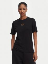 Reebok T-Shirt Nikolina RK25708CCW Czarny Regular Fit. Czarne t-shirty Reebok, xl, bez wzorów, z bawełny, bez kołnierzyka, bez ramiączek. Za 79.99 zł.