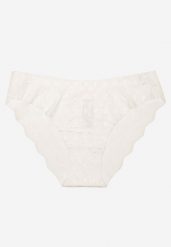 Białe Bezszwowe Majtki Figi w Geometryczny Wzór Vivalisa. Białe figi Born2be, bez wzorów. Za 12.99 zł.