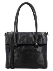 HIDE & STITCHES Skórzana torebka "Westland" w kolorze czarnym - 36 x 29 x 9 cm rozmiar: onesize. Czarne torby na laptopa HIDE & STITCHES, bez wzorów, z materiału, na ramię. Za 347.99 zł.