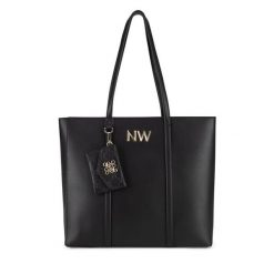 Torebka Nine West. Czarne shopper bag Nine West, bez wzorów, bez dodatków. Za 299.99 zł.