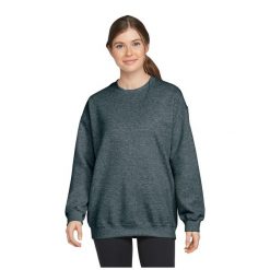 Bluza Polarowa Unisex Dla Dorosłych Softstyle Heather Midweight Fleece Top. Szare bluzy z kapturem GILDAN, na zimę, xl, bez wzorów, z bawełny, bez kaptura. Za 125.99 zł.