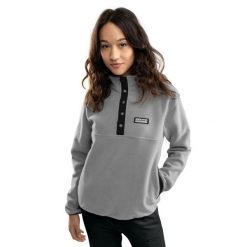 Bluza zimowa z grubego polaru damska Koli-W. Szare bluzy bez kaptura SIROKO, na zimę, m, bez wzorów, z polaru, bez kaptura. W wyprzedaży za 191.00 zł.