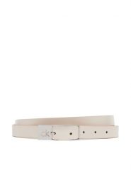 Calvin Klein Pasek Ck Cut Square Buckle 2.0 K60K613155 Biały. Białe paski Calvin Klein, bez wzorów, ze skóry. Za 114.99 zł.