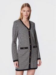 TWINSET Sukienka dzianinowa 222TT3303 Czarny Regular Fit. Czarne sukienki Twinset, xs, bez wzorów, z dzianiny, bez kołnierzyka, bez ramiączek. Za 619.99 zł.