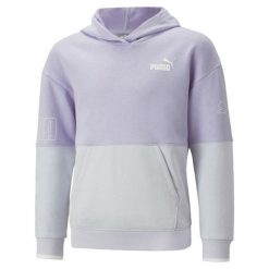 Puma Bluza Power Colorblock Tr 67354925. Fioletowe bluzy Puma, s, bez wzorów, z gumy, eleganckie, bez ramiączek, bez kaptura. Za 152.99 zł.