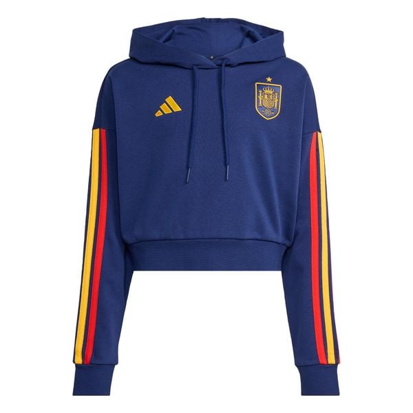 Bluza z kapturem Spain DNA. Niebieskie bluzy adidas, bez wzorów, klasyczne, bez ramiączek, z kapturem. Za 259.00 zł.