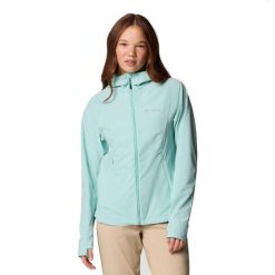 Kurtka softshell damska Columbia Sweet As III Hooded Softshell. Niebieskie kurtki przejściowe sportowe Columbia, l, bez wzorów, z softshellu, z kapturem, trekkingowe. Za 329.99 zł.