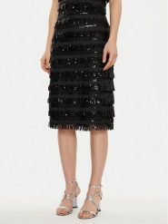 JOOP! Spódnica 30044815 Czarny Regular Fit. Czarne spódnice Joop!, bez wzorów, z syntetyku, midi. Za 449.99 zł.