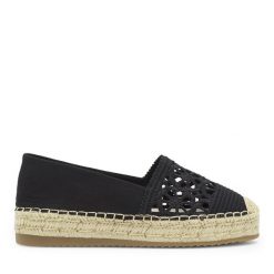 Espadryle Jenny Fairy. Czarne espadryle Jenny Fairy, bez wzorów, bez obcasa. Za 62.99 zł.