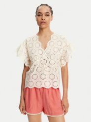 TWINSET Bluzka 251TT2364 Écru Loose Fit. Bluzki Twinset, bez wzorów, z bawełny, bez kołnierzyka, bez ramiączek. Za 869.99 zł.