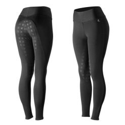 Legging Super miękki damski kombinezon jeździecki z pełnym dołem Horze Juliet. Czarne kombinezony HORZE, l, bez wzorów, z elastanu, bez kołnierzyka, bez ramiączek. Za 266.00 zł.