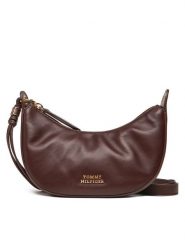 Tommy Hilfiger Torebka Moon Leather Mini Crossover AW0AW17466 Brązowy. Brązowe torebki klasyczne Tommy Hilfiger, bez wzorów, ze skóry, bez dodatków. Za 899.99 zł.
