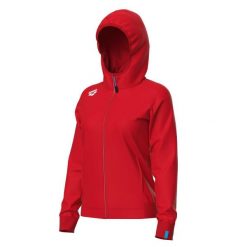 Bluza damska z kapturem Arena Team Panel. Niebieskie bluzy z kapturem Arena, s, bez wzorów, z bawełny, z kapturem, na fitness i siłownię. Za 381.50 zł.