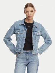 Calvin Klein Jeans Kurtka jeansowa LV047F672G Niebieski jasny Regular Fit. Niebieskie kurtki Calvin Klein Jeans, xl, bez wzorów, z jeansu, bez kaptura. Za 409.99 zł.