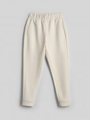 4F Spodnie dresowe joggery damskie - kremowe 3XL. Białe spodnie dresowe 4f, bez wzorów, z dresówki. Za 149.99 zł.