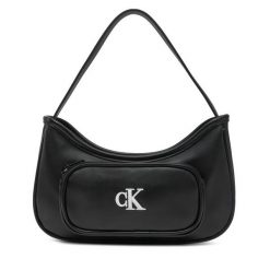 Torebka Calvin Klein Jeans. Czarne torebki klasyczne Calvin Klein Jeans, bez wzorów, z jeansu, klasyczne, bez dodatków. Za 139.99 zł.