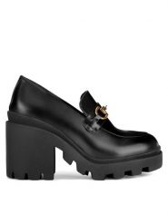 Badura Mokasyny MOANA-01W1-001 Czarny. Czarne mokasyny Badura, bez wzorów, ze skóry. Za 265.99 zł.