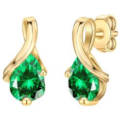 Rafaela Donata Kolczyki Srebro wysokiej próby Żółte złoto 1 ct Damski. Żółte kolczyki Rafaela Donata, z cyrkonią, pozłacane. Za 119.99 zł.