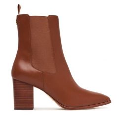 Botki LAUREN RALPH LAUREN. Brązowe botki Lauren Ralph Lauren, bez wzorów, bez obcasa, na słupku, bez zapięcia. Za 1,199.00 zł.