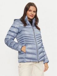 Geox Kurtka puchowa Zosma W4628Z T2843 F4621 Niebieski Regular Fit. Niebieskie kurtki Geox, bez wzorów, z puchu, bez kaptura. Za 399.99 zł.