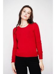 C& Jo Sweter w kolorze czerwonym rozmiar: 42. Czerwone swetry C& Jo, bez wzorów, ze splotem, klasyczne, bez ramiączek. Za 121.99 zł.