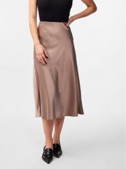 YAS Spódnica trapezowa Pella 26030737 Brązowy Regular Fit. Brązowe spódnice YAS, xl, bez wzorów, z syntetyku, trapezowe. Za 119.99 zł.