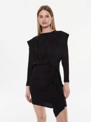 IRO Sukienka koktajlowa Hiari AS094 Czarny Regular Fit. Czarne sukienki Iro, bez wzorów, z wiskozy, wizytowe, bez kołnierzyka, bez ramiączek. Za 1,249.00 zł.