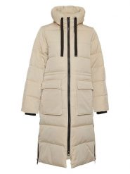 MOSS COPENHAGEN Płaszcz pikowany "Pavinaria" w kolorze beżowym rozmiar: L/XL. Brązowe płaszcze Moss Copenhagen, l, bez wzorów, z puchu, bez kaptura. Za 435.87 zł.
