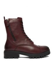 Lasocki Trzewiki CEO-WI23-DAGA-02 Bordowy. Czerwone botki Lasocki, bez wzorów, ze skóry, bez obcasa, na płaskiej podeszwie, bez zapięcia. Za 199.99 zł.