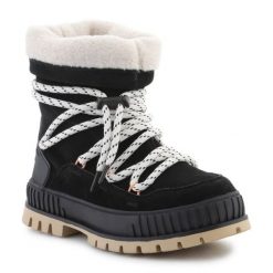 Sniegowce Damskie Palladium Pallashock Hiver 94349-008-M czarne. Czarne śniegowce bez wzorów, ze skóry, bez zapięcia. Za 872.66 zł.