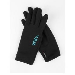 Rękawiczki damskie Rab Power Stretch Pro Glove. Czarne rękawiczki RAB, bez wzorów, sportowe. Za 119.99 zł.