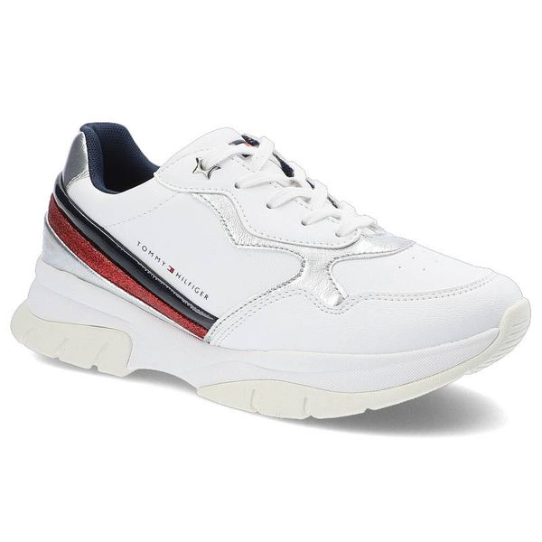Białe Sneakersy Tommy Hilfiger Damskie Modne Buty. Białe buty treningowe Tommy Hilfiger, bez wzorów, bez zapięcia. Za 270.00 zł.