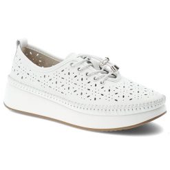 Półbuty damskie Filippo, cholewka ze skóry naturalnej licowej wiązany fason z zabudowanym przodem, białe, DP7535/26. Białe półbuty wsuwane Filippo, bez wzorów, ze skóry, bez obcasa, na płaskiej podeszwie. Za 179.00 zł.