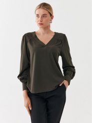ONLY Bluzka 15303748 Zielony Regular Fit. Zielone bluzki ONLY, s, bez wzorów, z wiskozy, bez kołnierzyka, bez ramiączek. Za 79.99 zł.