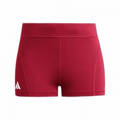 Szorty Adidas Sport Adizero E Booty Damskie. Czerwone szorty sportowe adidas, bez wzorów, z bawełny, do biegania. Za 182.99 zł.