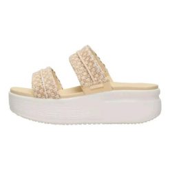 HeyDude Damskie Klapki Austin Slide Woven. Białe klapki Hey dude, bez wzorów, z materiału, bez obcasa, bez zapięcia. Za 199.00 zł.