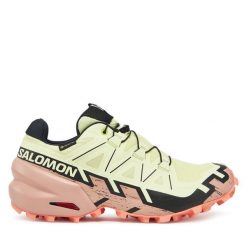 Buty do biegania Salomon. Zielone buty do biegania Salomon, bez wzorów, z gore-texu, bez zapięcia, do biegania, salomon speedcross, gore-tex. Za 479.99 zł.
